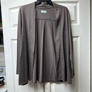Columbia Brown Blazer Relaxed Fit  Open Front Cardigan